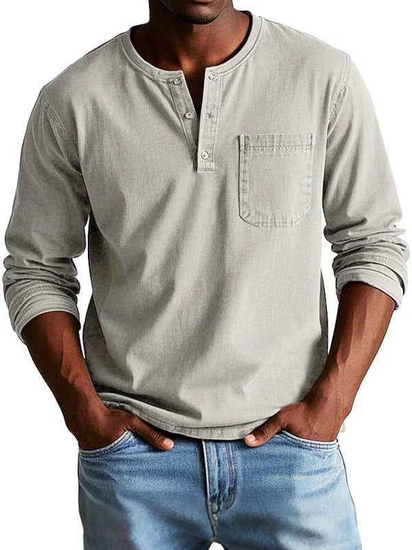 Emmett - Maglia Henley a tocco morbido