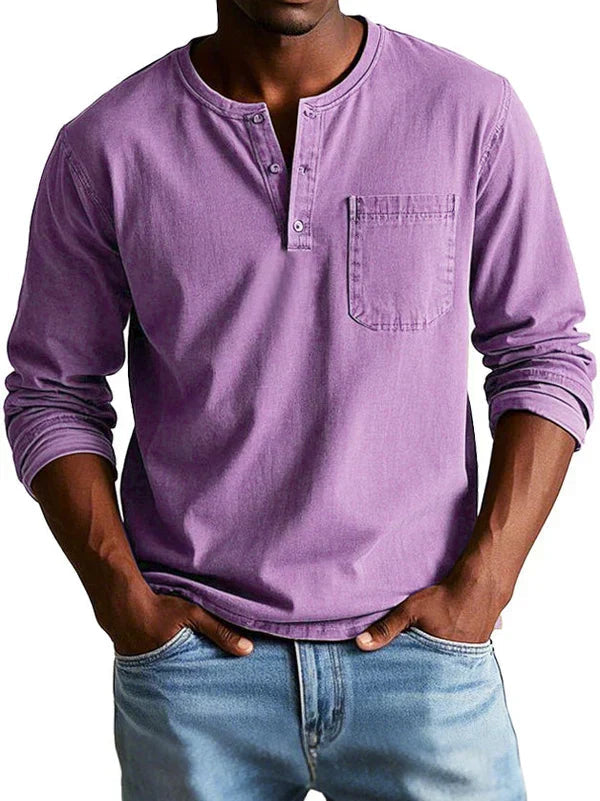 Emmett - Maglia Henley a tocco morbido