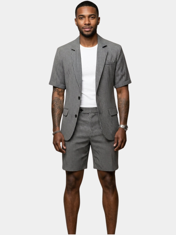 Rufus - Coordinato a quadri con blazer e shorts