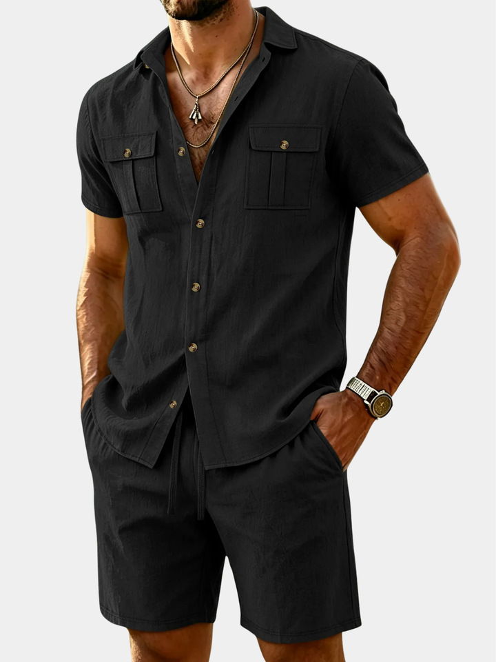 Dunley - Set coordinato camicia e shorts