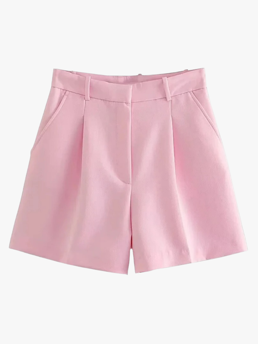 Mirelle - Shorts plissettati a vita alta su misura