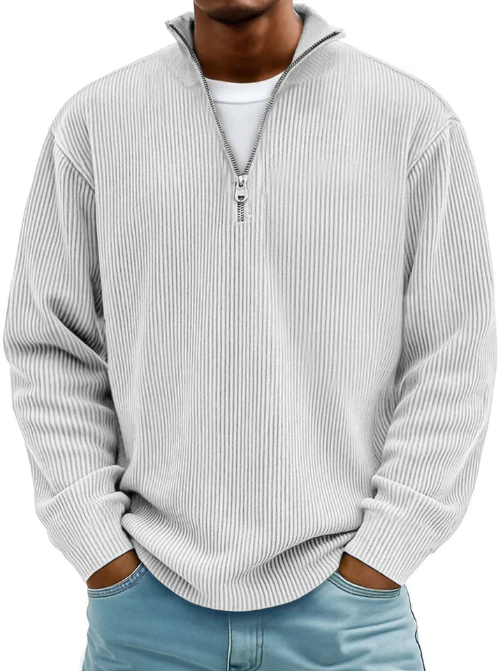 Blackden - Maglione a mezza zip a coste
