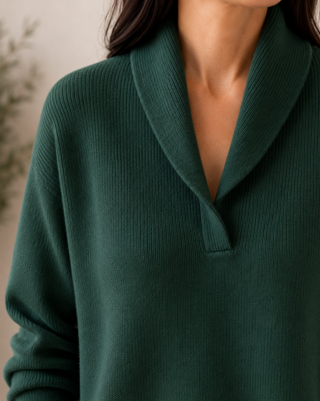 Amandina - Maglione con scollo a V morbido al tatto