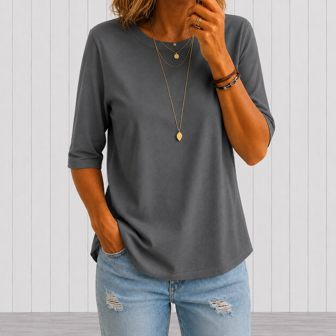 Isara - T-shirt a maniche tre quarti dal tocco morbido