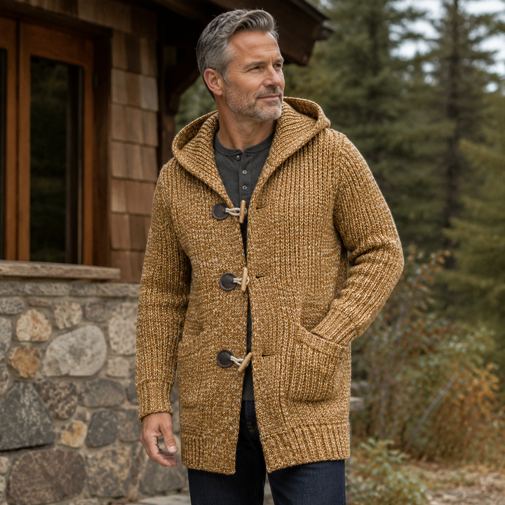 Raevan - Cardigan con cappuccio dal tocco morbido