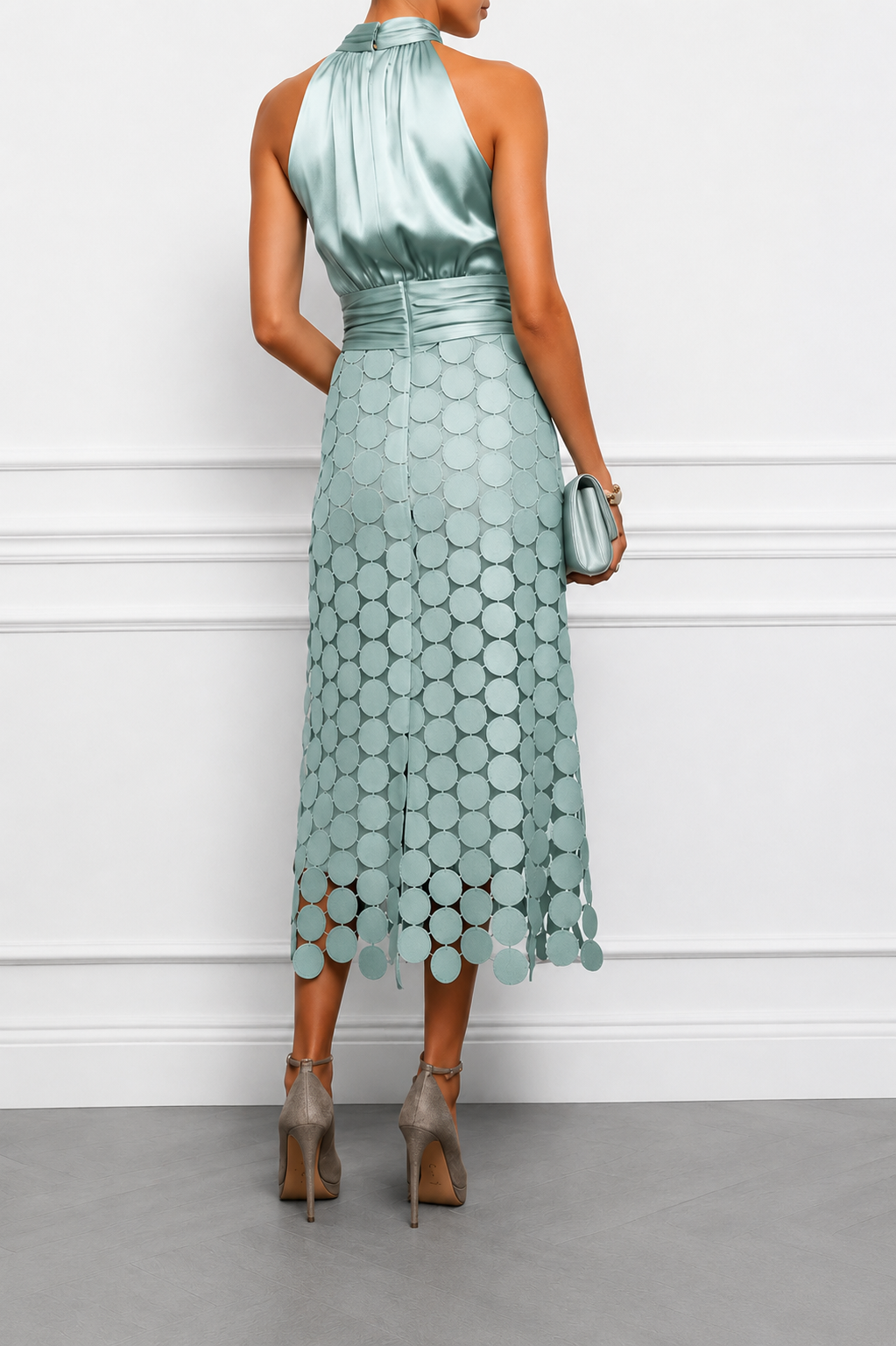 Amabel - Abito midi con scollo all’americana di lusso