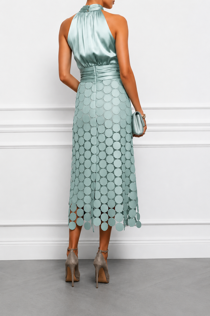 Amabel - Abito midi con scollo all’americana di lusso
