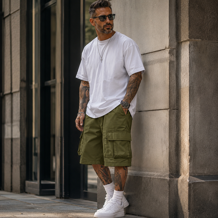 Ashridge - Pantaloni cargo morbidi al tatto