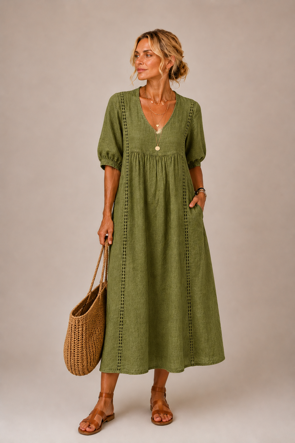 Serenia - Blusa leggera con pizzo
