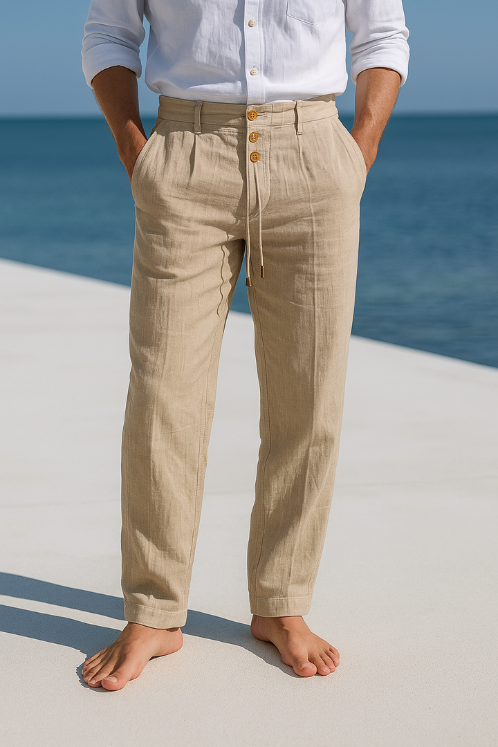 Jarven - Pantaloni in lino traspiranti