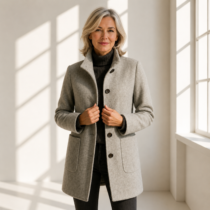 Elanique - Cappotto sartoriale morbido al tatto