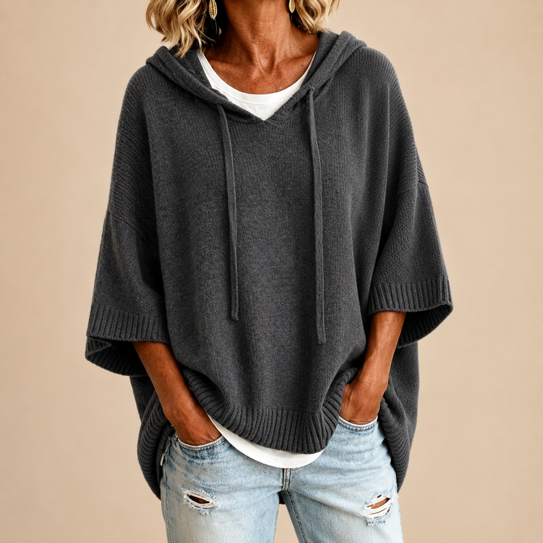 Delavique - Pullover in maglia oversize con cappuccio