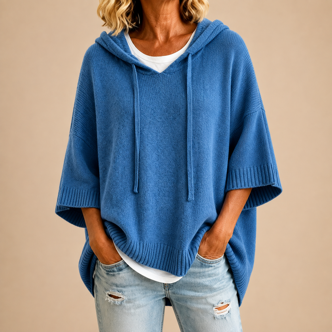 Delavique - Pullover in maglia oversize con cappuccio