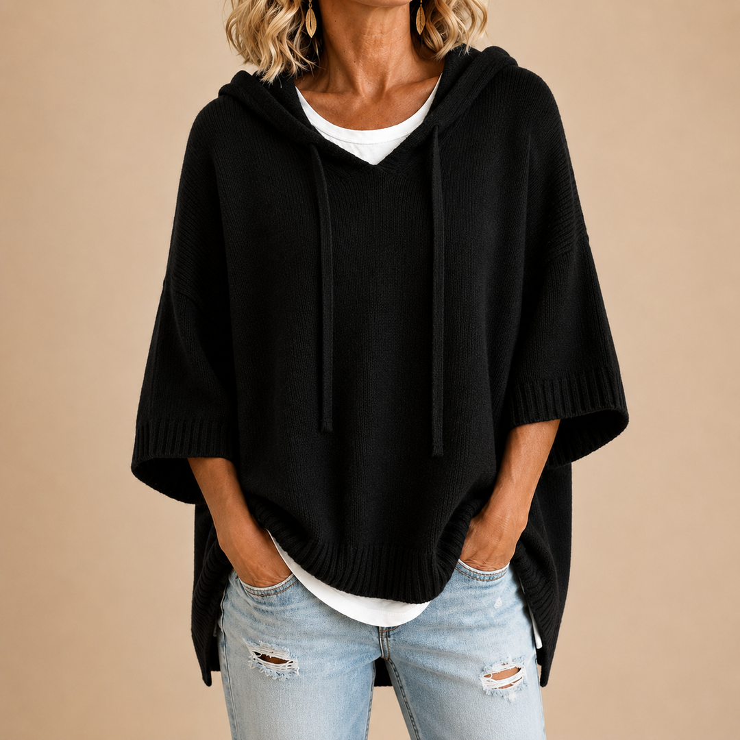 Delavique - Pullover in maglia oversize con cappuccio