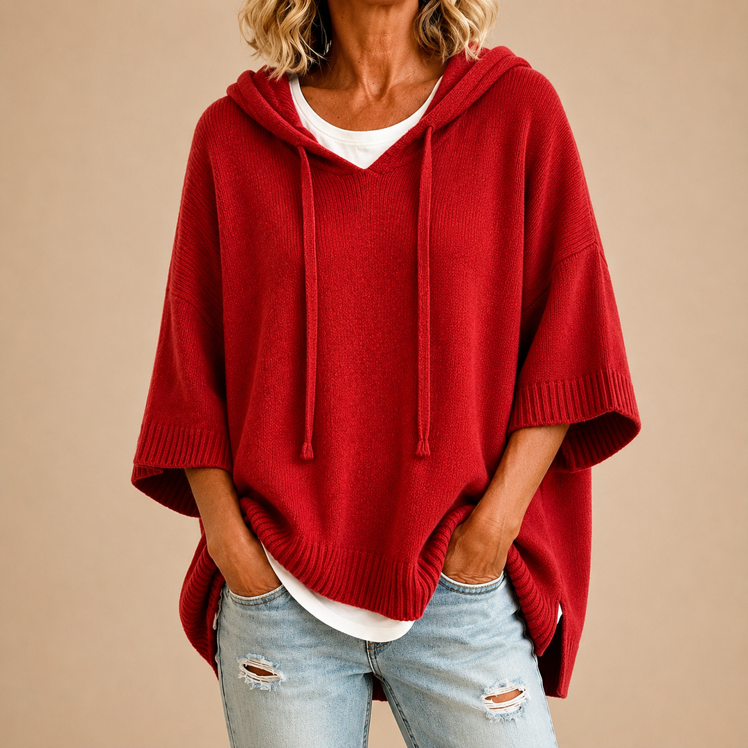 Delavique - Pullover in maglia oversize con cappuccio