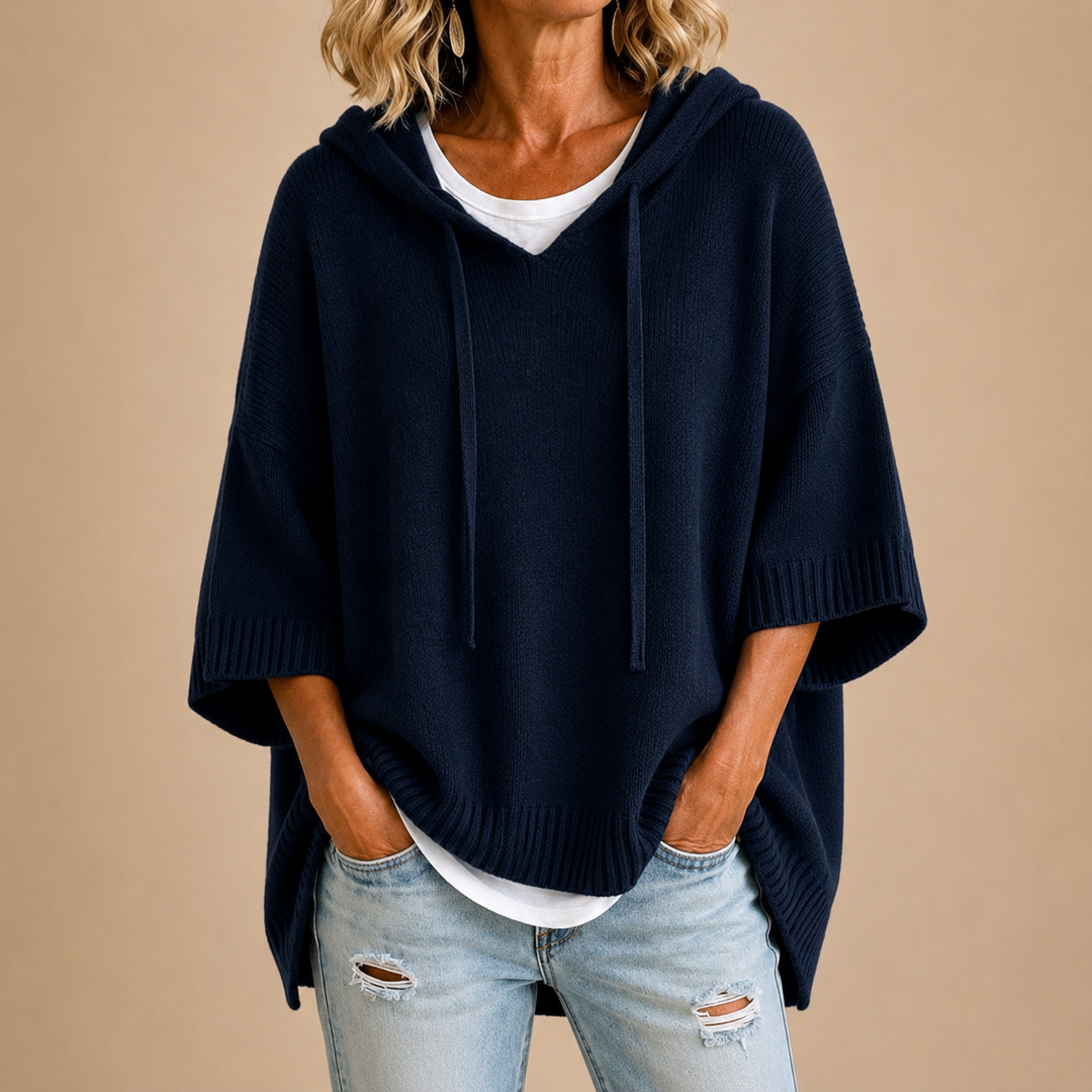 Delavique - Pullover in maglia oversize con cappuccio