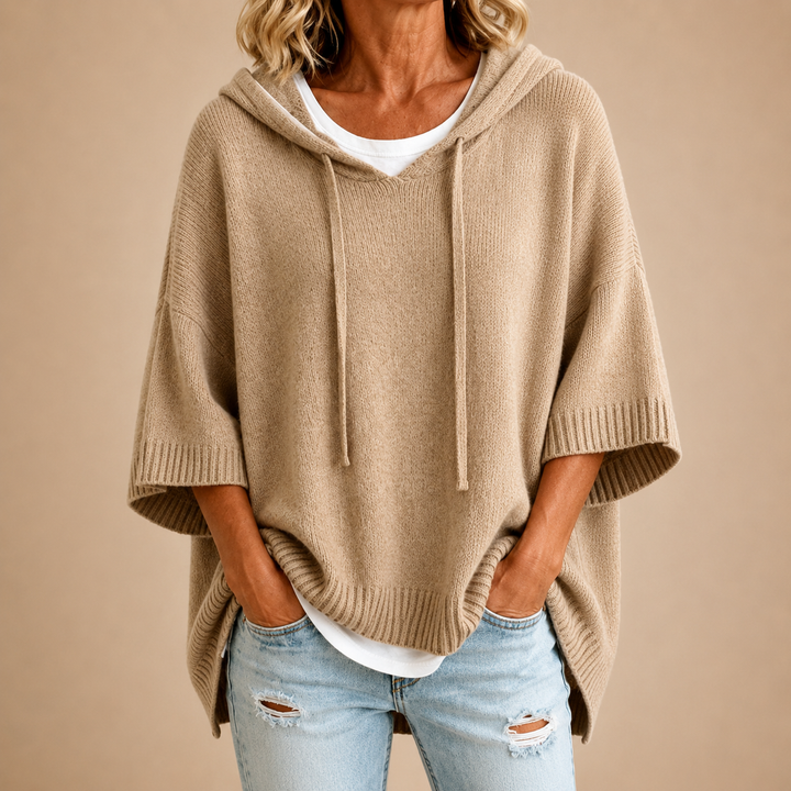 Delavique - Pullover in maglia oversize con cappuccio