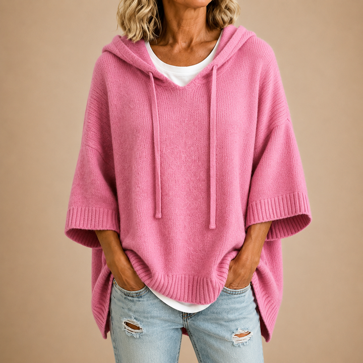 Delavique - Pullover in maglia oversize con cappuccio