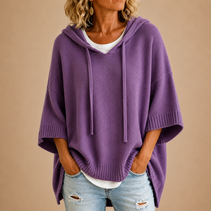 Delavique - Pullover in maglia oversize con cappuccio