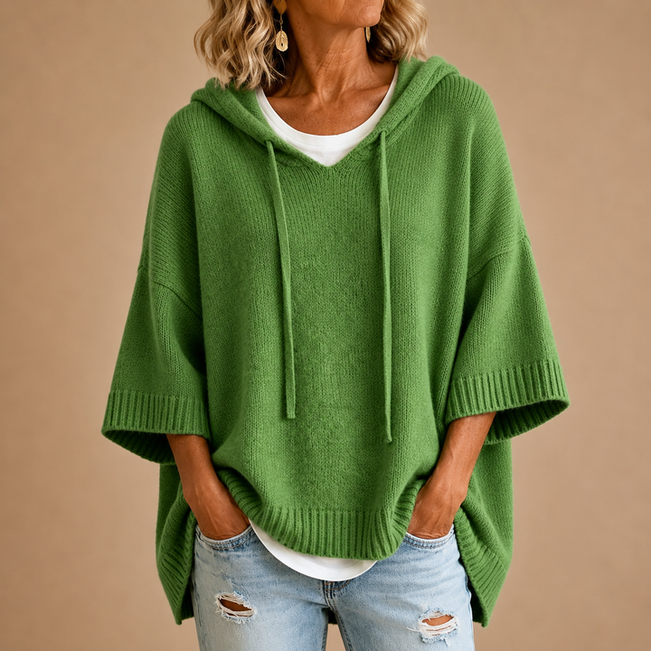 Delavique - Pullover in maglia oversize con cappuccio