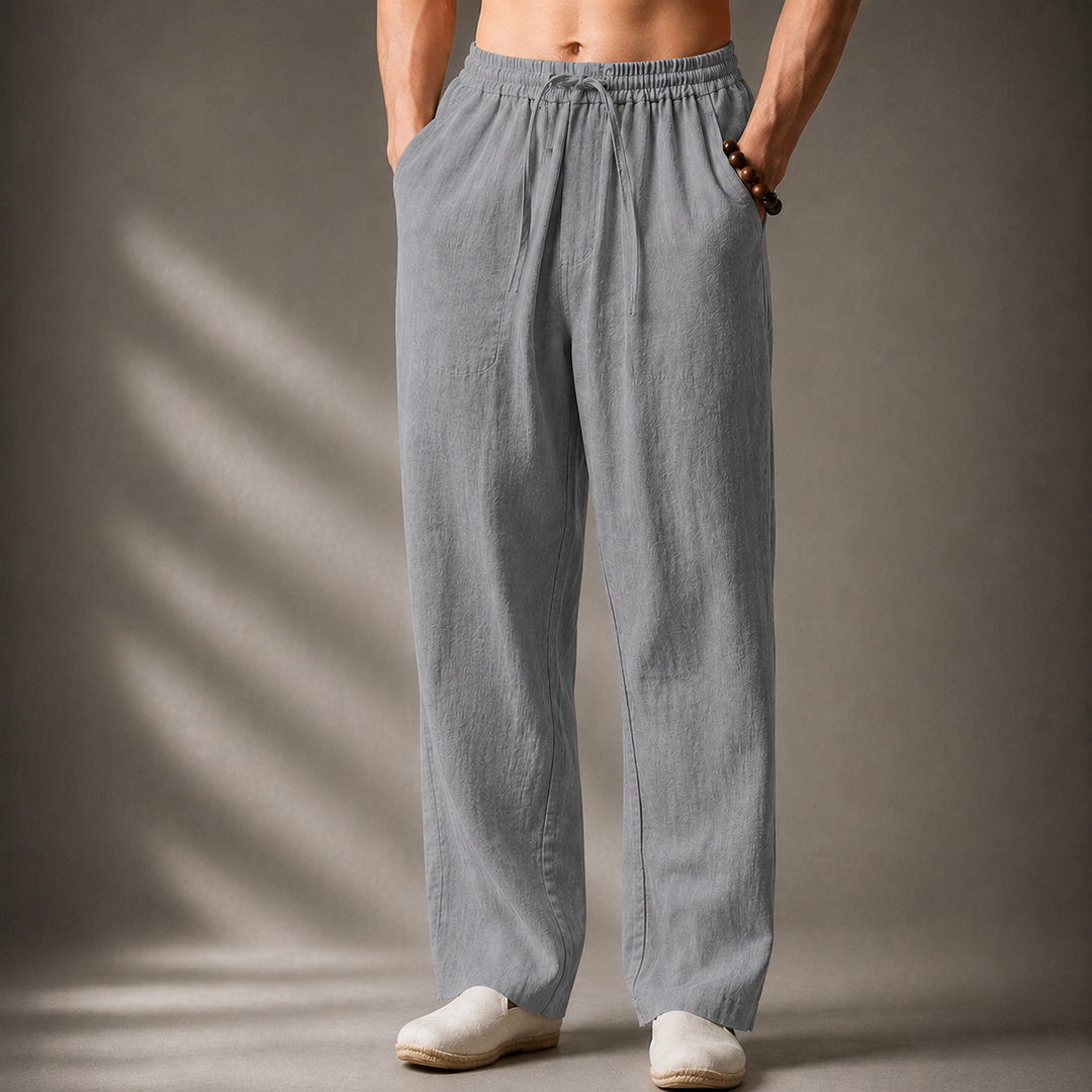 Auberon - Pantaloni in lino dal fit rilassato