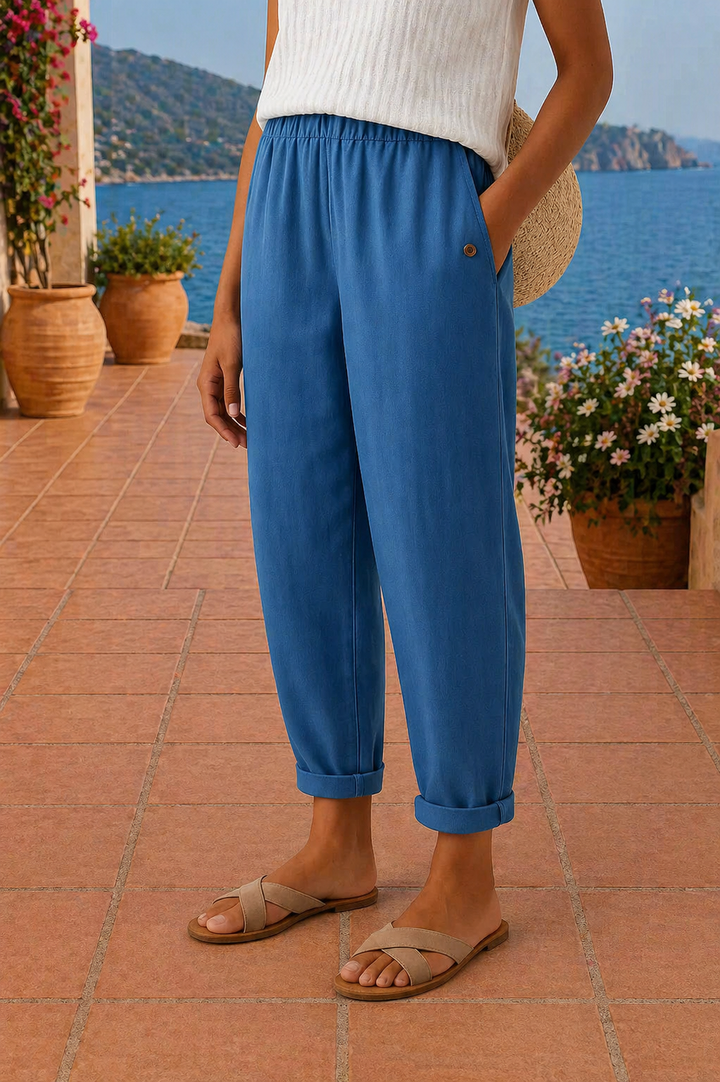 Desirae - Pantaloni in lino leggero