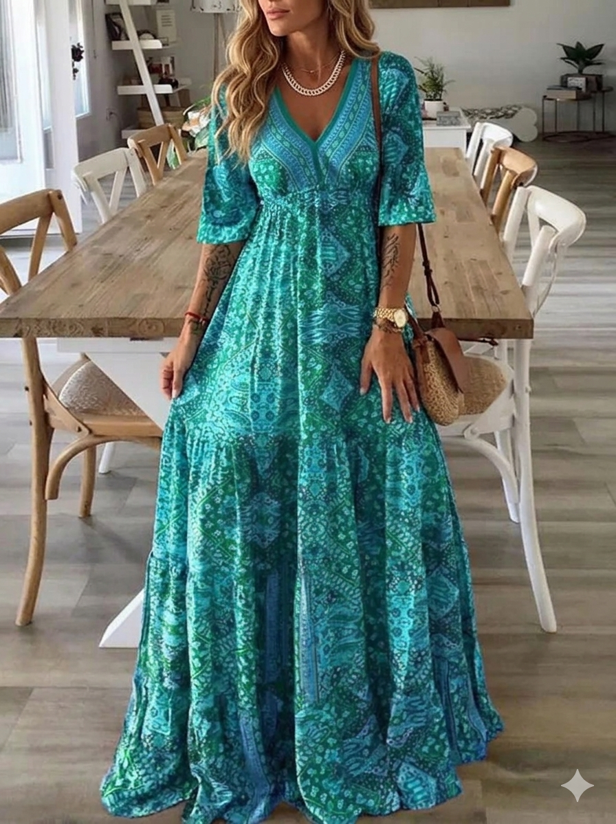Ysavelle - Abito boho effetto soft-touch