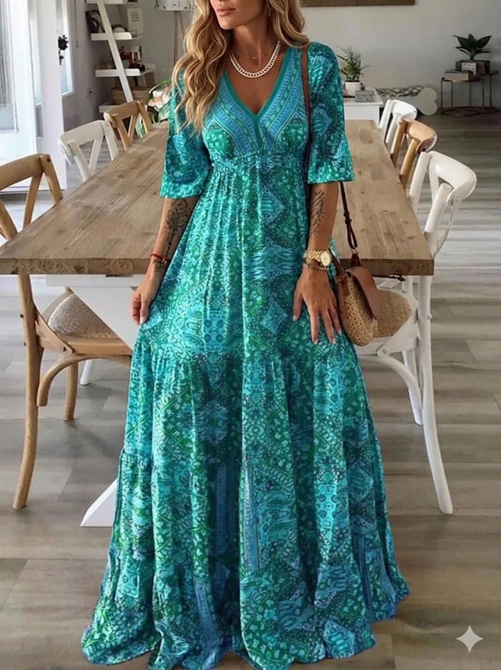 Ysavelle - Abito boho effetto soft-touch