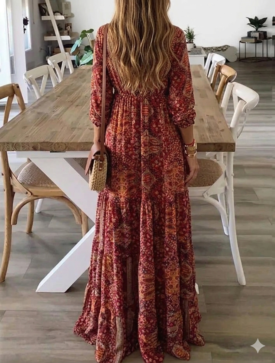 Ysavelle - Abito boho effetto soft-touch