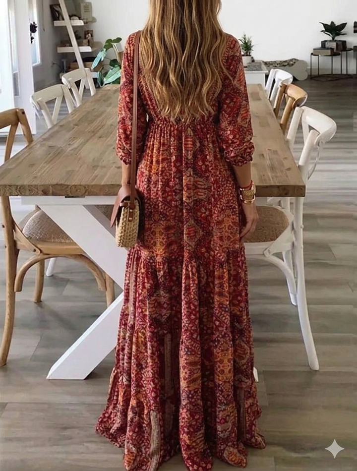 Ysavelle - Abito boho effetto soft-touch