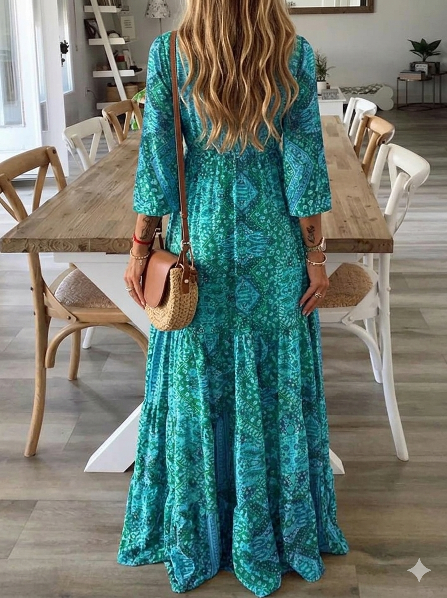 Ysavelle - Abito boho effetto soft-touch