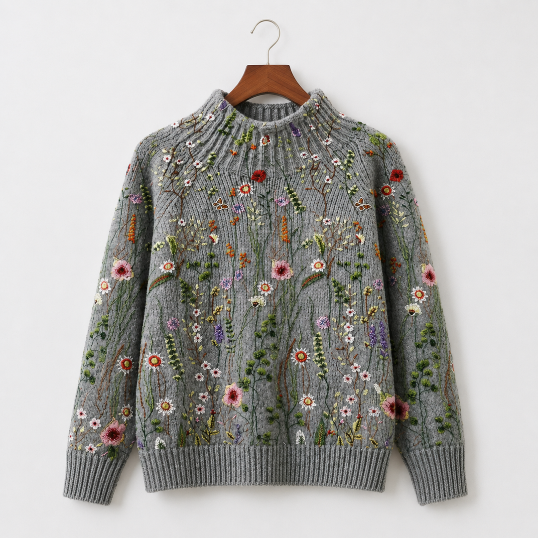 Adorelia - Maglione floreale soft-touch