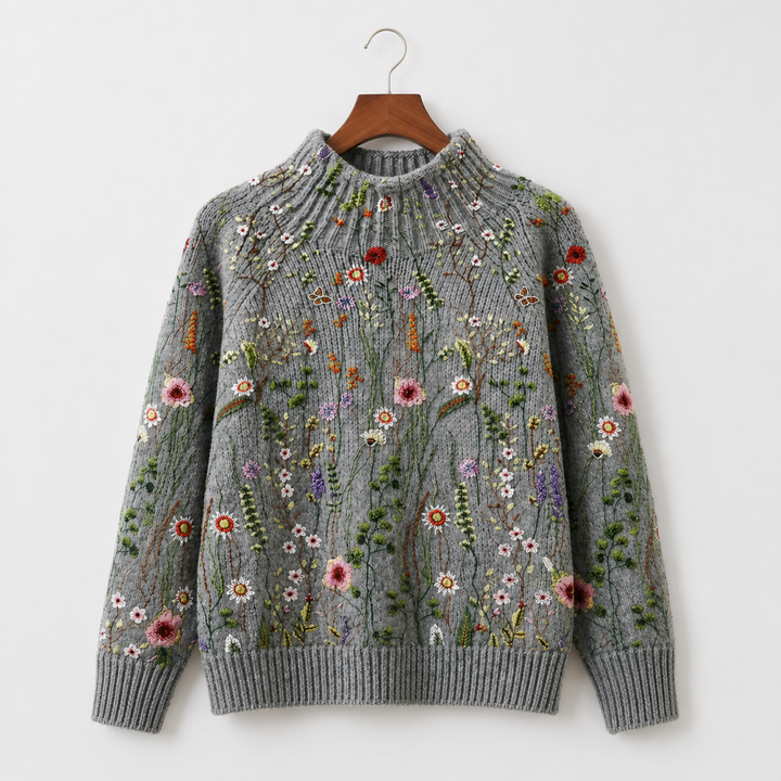 Adorelia - Maglione floreale soft-touch