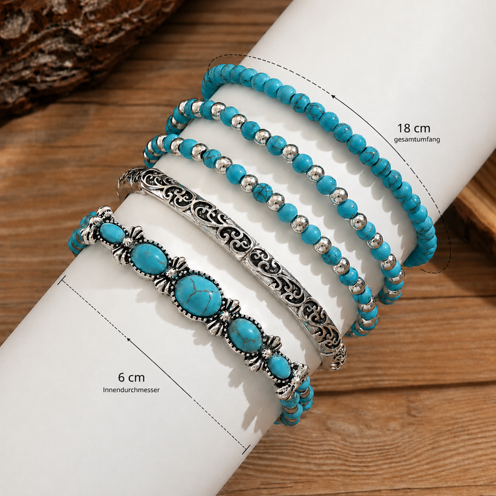 Veranisse - Set di bracciali boho-chic eleganti