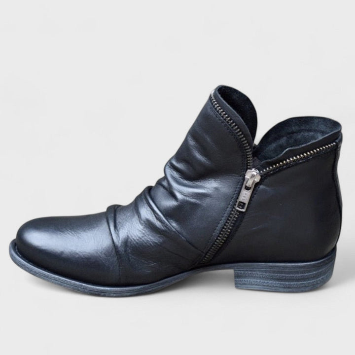 Endora - Stivaletti anfibi eleganti con zip laterale