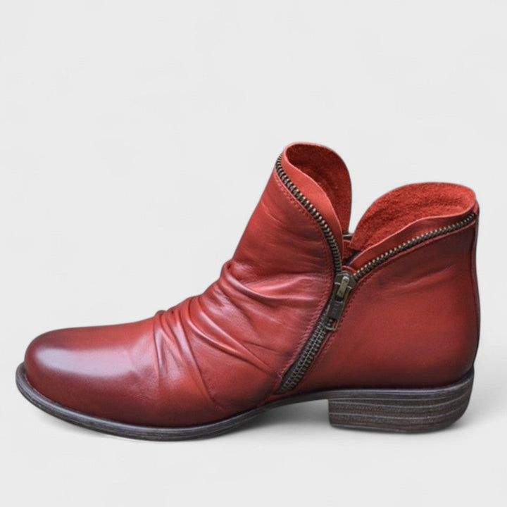 Endora - Stivaletti anfibi eleganti con zip laterale