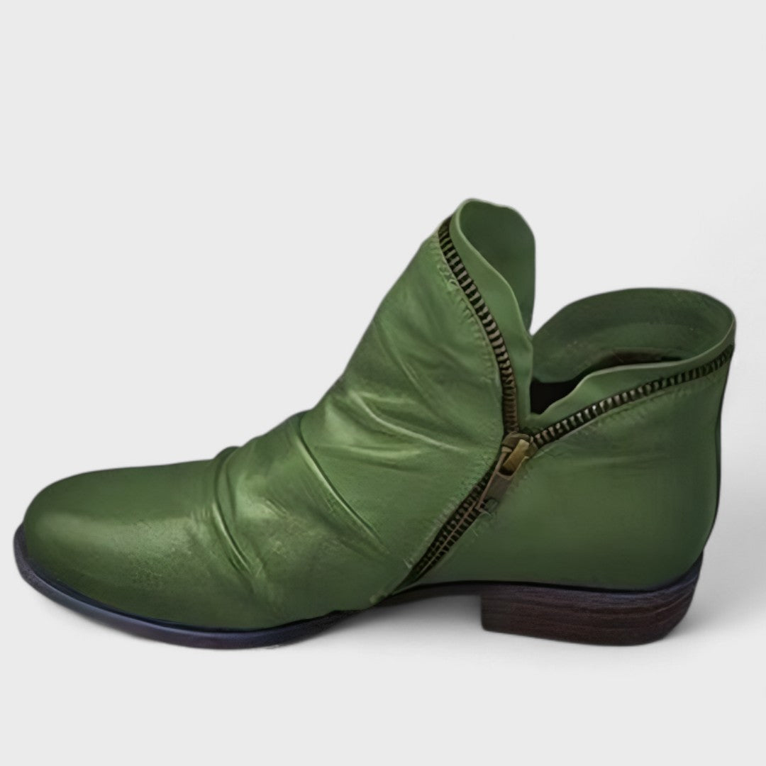 Endora - Stivaletti anfibi eleganti con zip laterale