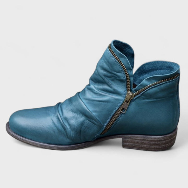 Endora - Stivaletti anfibi eleganti con zip laterale