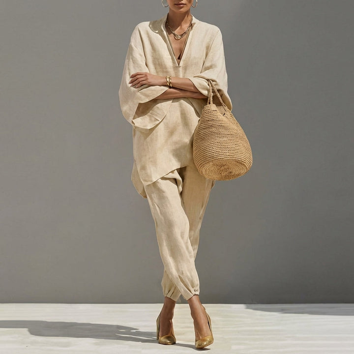 Millie - Coordinato due pezzi in lino leggero