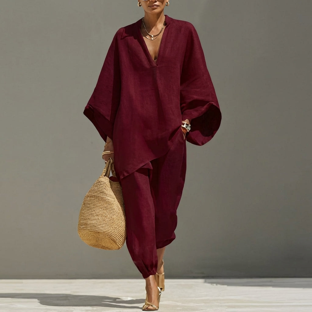 Millie - Coordinato due pezzi in lino leggero