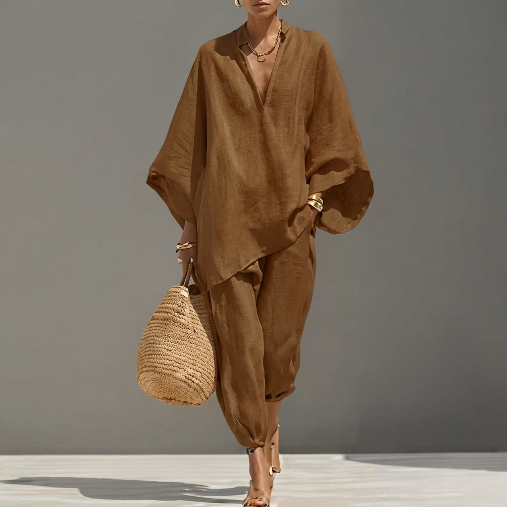 Millie - Coordinato due pezzi in lino leggero