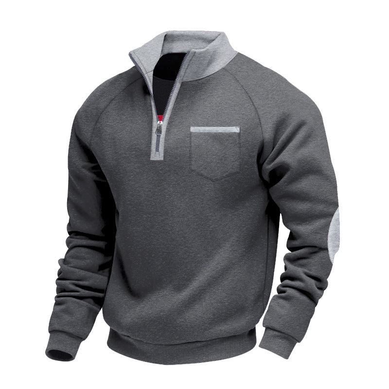 Ivervane - Maglione a mezza zip morbido al tatto