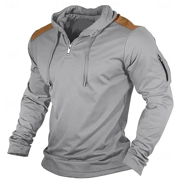 Carter - Felpa a mezza zip con spalle a contrasto