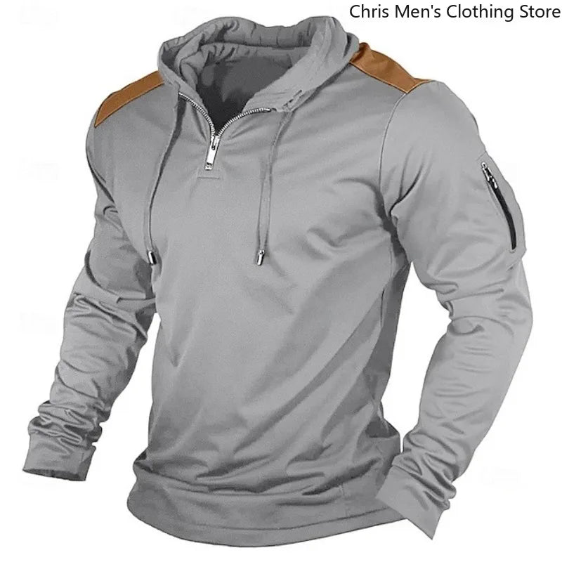 Carter - Felpa a mezza zip con spalle a contrasto