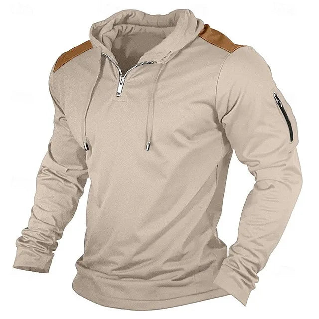 Carter - Felpa a mezza zip con spalle a contrasto