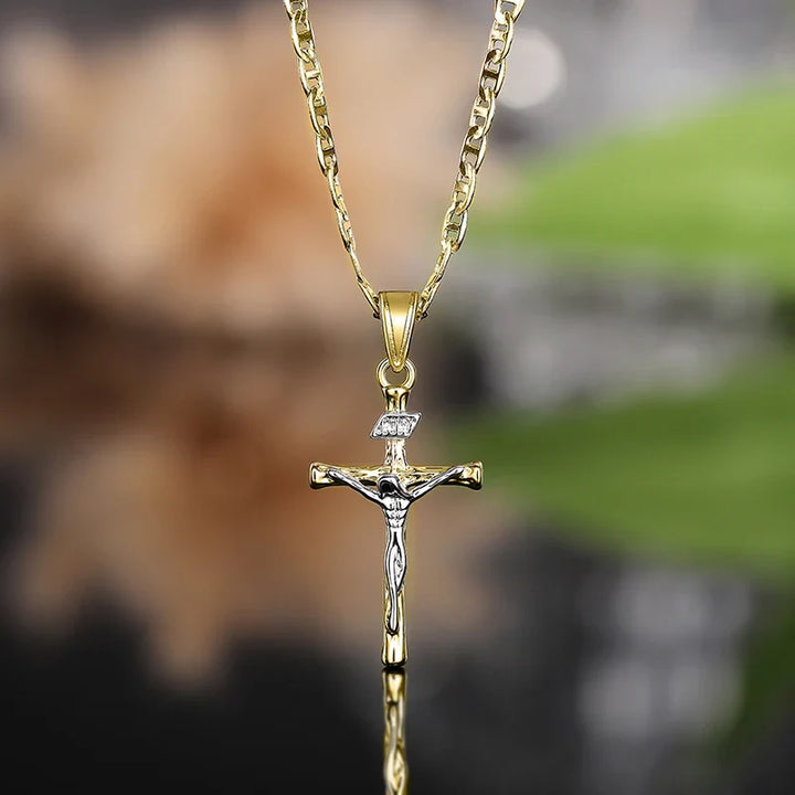 Bayford - Collana con ciondolo a croce scintillante