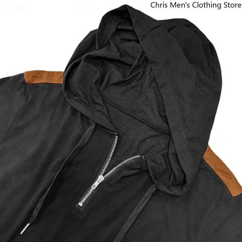 Carter - Felpa a mezza zip con spalle a contrasto