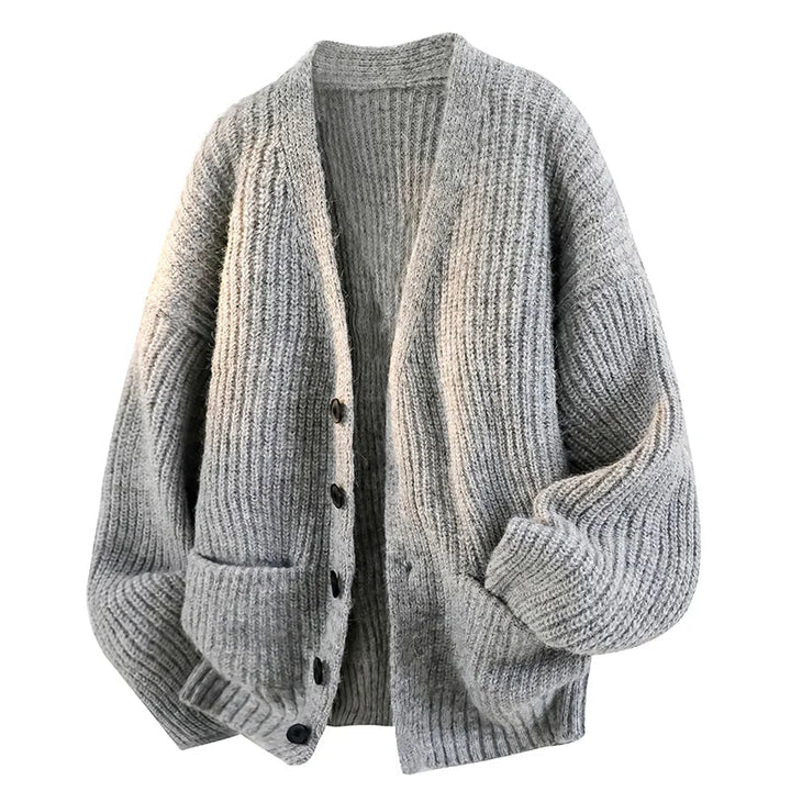 Galienne - Cardigan oversize con scollo a V e tocco morbido