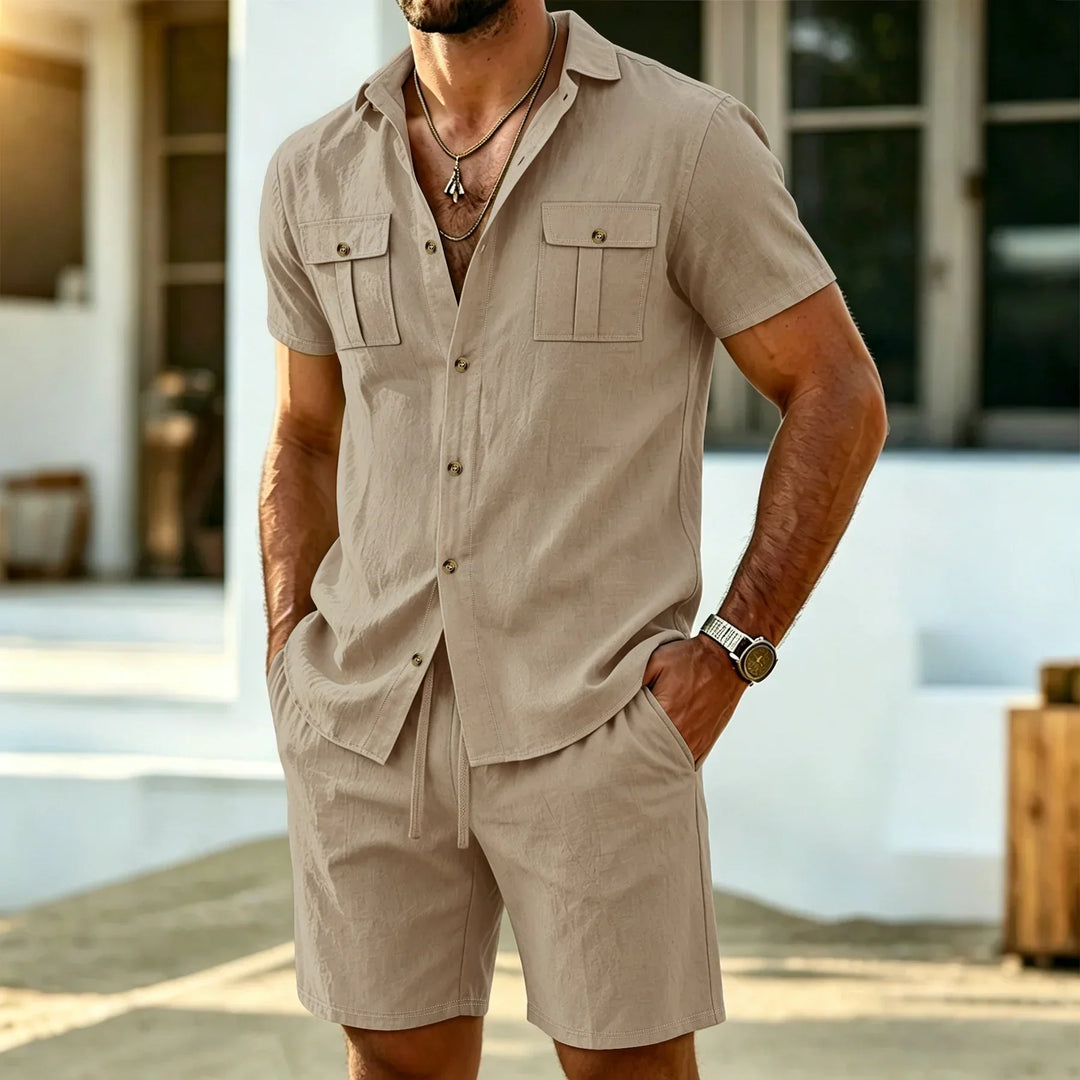 Dunley - Set coordinato camicia e shorts