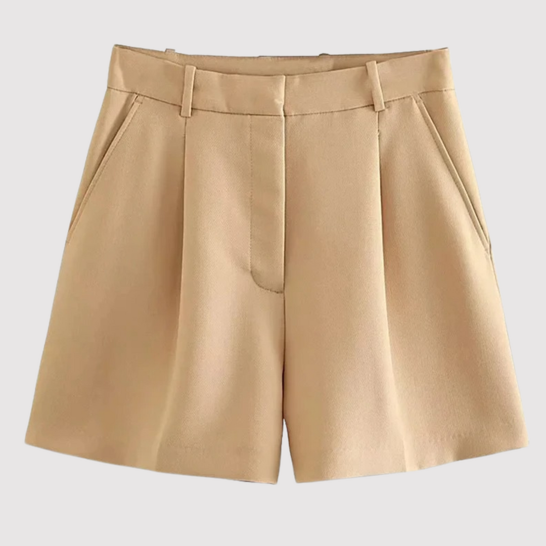 Mirelle - Shorts plissettati a vita alta su misura